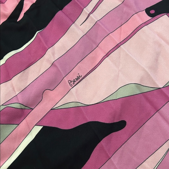 Averardo Bessi Pink/Gray Abstract Pattern Long Sleeve Tunic Shirt Top **Sz 16** - Picture 7 of 12